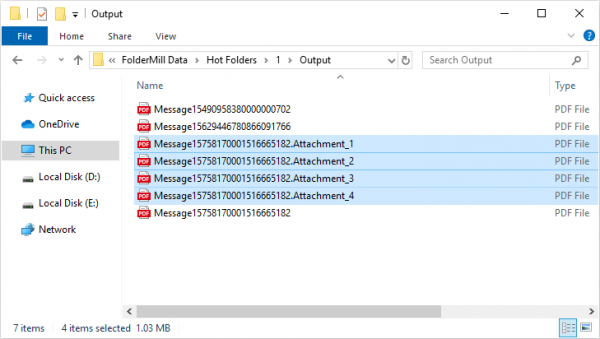 Automated processing of email attachments with FolderMill