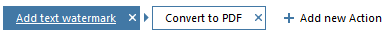 Auto watermarking in the chain of Actions