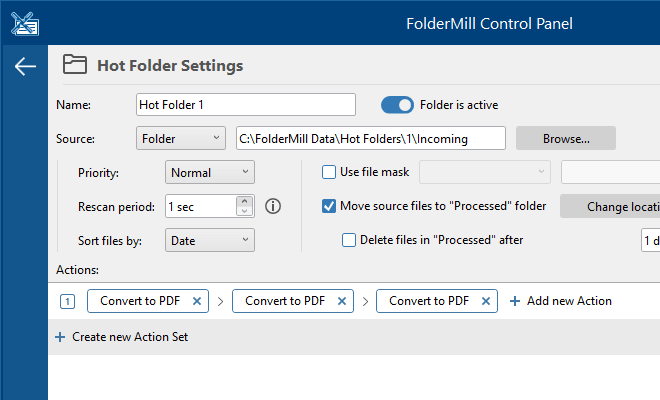 Automated PDF splitting with FolderMill