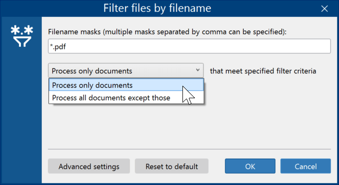 Filter by filename
