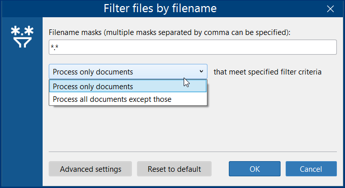 Set filename mask in FolderMill