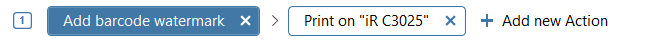 Auto watermarking in the chain of Actions Auto watermarking in the chain of Actions