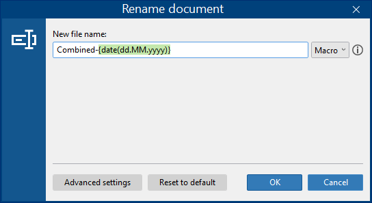 Merge to a single PDF & add date and time