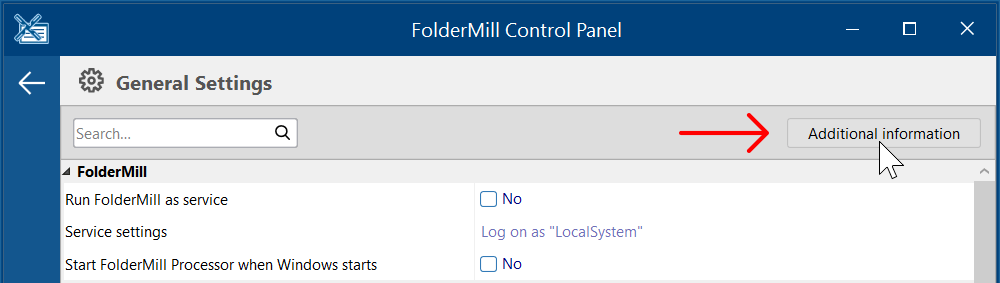 Additional information console in FolderMill