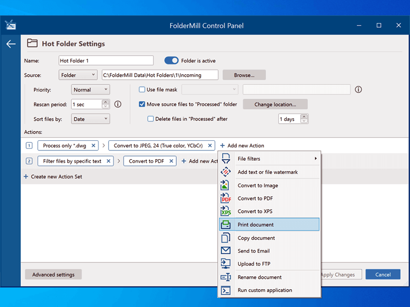 FolderMill software