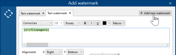 Adding multiple watermarks at the same time