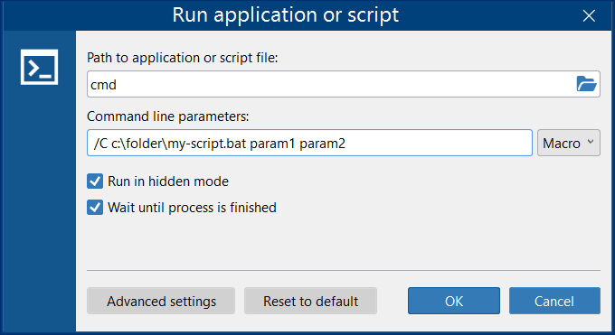 How to run a batch (.BAT) script