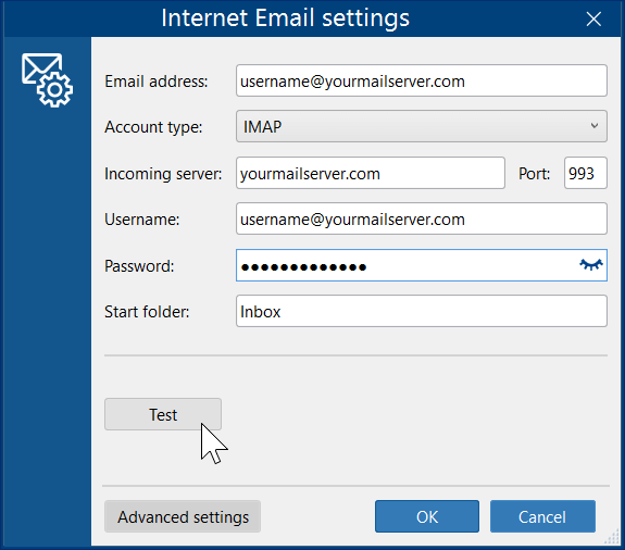 Email as Source in FolderMill, IMAP
