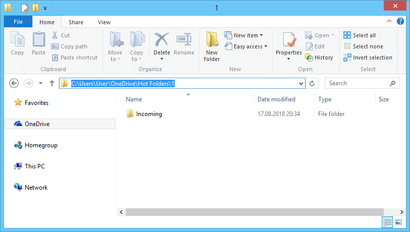 Hot Folder for FolderMill inside OneDrive folder