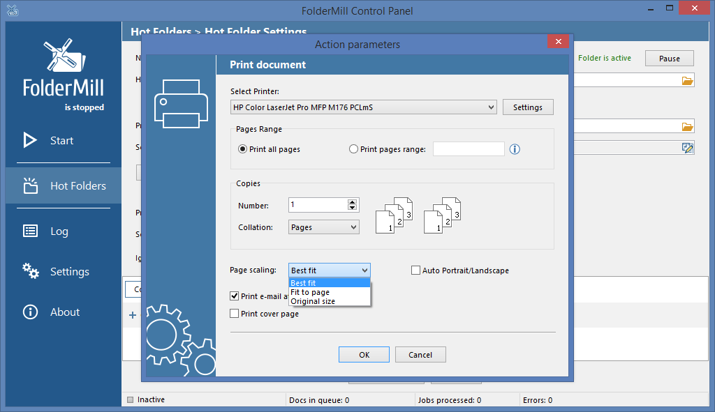 Splitting Multipage PDF by Page Ranges - FolderMill