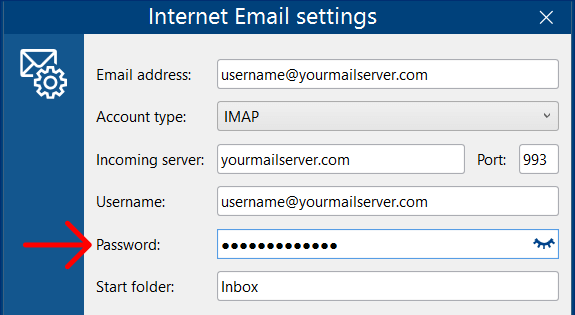 Password entry field