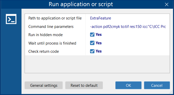 Run application or script Run application or script