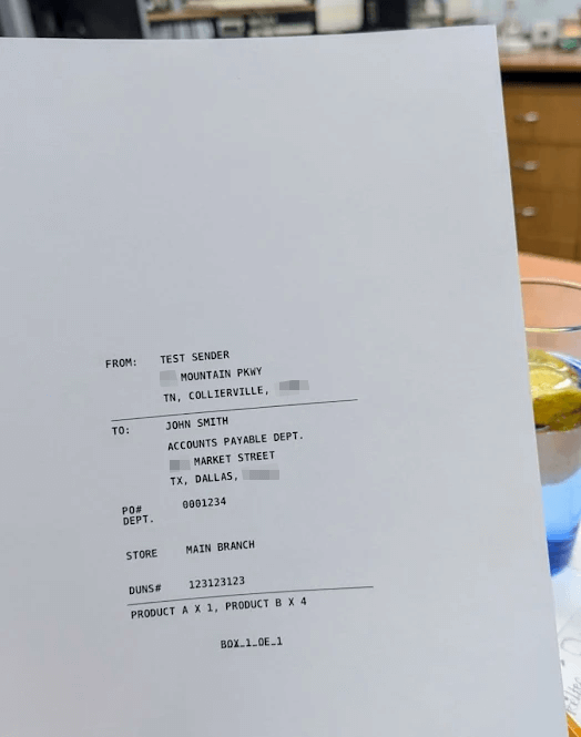 Sample ZPL printed on a regular Canon printer (A4 format) Sample ZPL printed on a regular Canon printer (A4 format)