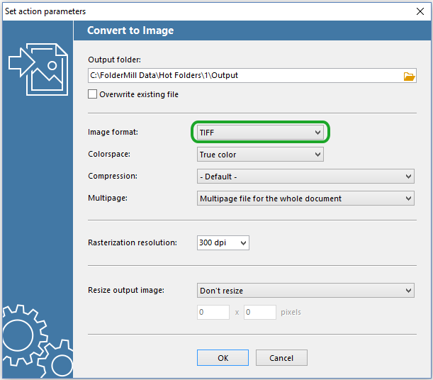 Select image format