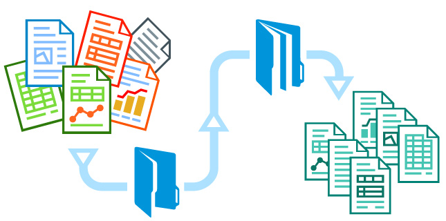 Converti File in PDF, JPEG o TIFF